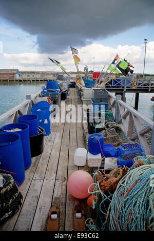 La pesca sotto la nube di Newhaven East Sussex Foto Stock