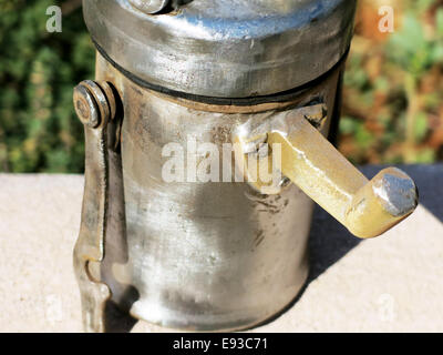 Restaurata lampada antica, minatore. Foto Stock