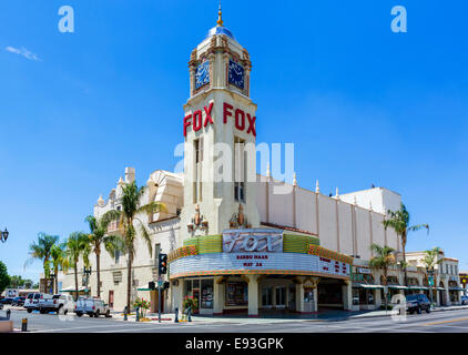 Il Fox Theatre su H Street nel centro di Bakersfield, Kern County, California, Stati Uniti d'America Foto Stock