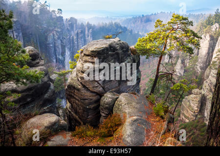 Città di roccia nel paradiso boemo Foto Stock