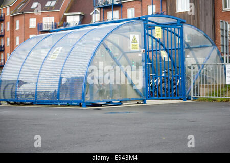 Bike park sul ponte Westham,,Weymouth Dorset. Foto Stock