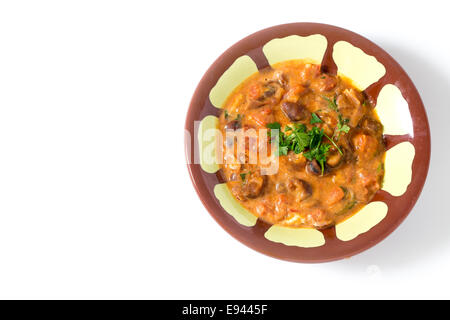 Fallo egiziano medammes, un fiocco del paese la dieta, realizzato dalla fava (ampio) Fagioli, pomodoro, cipolla e aglio, Foto Stock