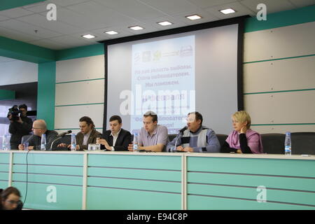 Mosca, Russia - 11 febbraio 2012. Conferenza sul set di osservatori alle elezioni. Hotel Izmailovo. Foto Stock