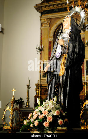 La Chiesa del Purgatorio, statua dei Misteri,Sicilia Foto Stock