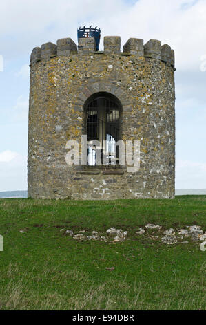 Vecchio mulino a vento, in salita, Weston-Super-Mare, North Somerset, Inghilterra Foto Stock