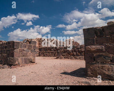 Israele. Le rovine di Belvoir (Kokhav HaYarden - 'Star del fiume Giordano") fortezza, un secolo XII Crusader fort. Foto Stock