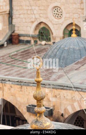 Hebron. I dettagli dalla sommità della caverna di Macpela, che ha detto di essere il luogo di sepoltura dei patriarchi di ebrei. Foto Stock