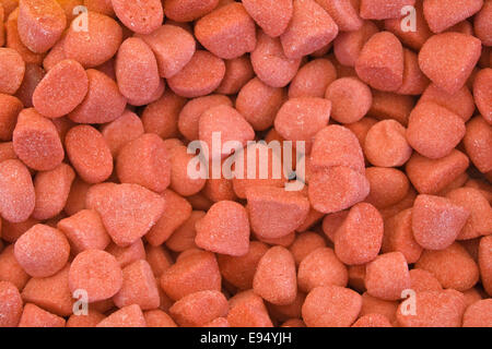 Gummy fragole rivestite di zucchero Foto Stock