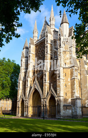 Entrata nord di Abbazia di Westminster a Londra Foto Stock