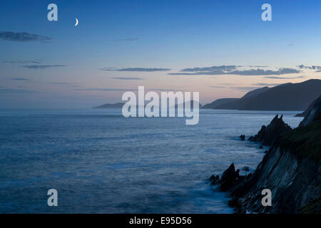 Isole Blasket da Dunmore Testa, Dingle, Co. Kerry, Irlanda Foto Stock