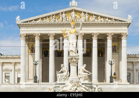 Il Parlamento austriaco edificio a Vienna, in Austria Foto Stock