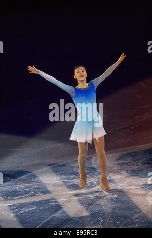 Kim Yu-Na (KOR) esecuzione nel pattinaggio di figura mostra di Gala presso i Giochi Olimpici Invernali, Sochi 2014 Foto Stock