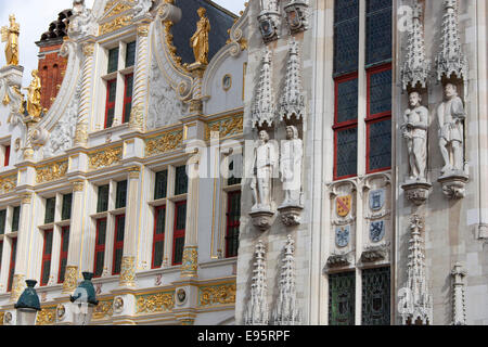 Stadhuis (Municipio), Bruges, Belgio Foto Stock