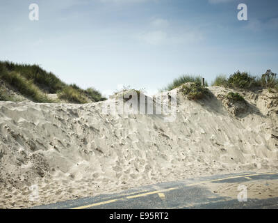 Piacere prom 2014 Blackpool dune di sabbia a South beach promenade dalla Pleasure Beach Foto Stock