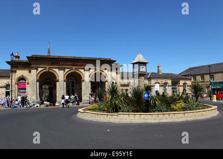 La stazione ferroviaria di Cambs, Regno Unito. Foto Stock