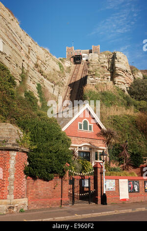 L'Hastings East Hill funicolare. Foto Stock