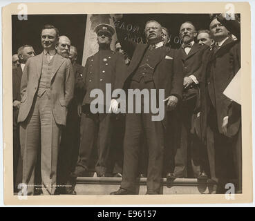 Roosevelt & Hughes approvando il sindaco di Mitchel al Rally di campagna. Foto Stock