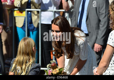 Caterina, duchessa di Cambridge e del principe Guglielmo duca di Cambridge al Sydney Easter Show 2014 dotate di: Catherine,Duchessa di Cambridge dove: Sydney, Australia quando: 18 Apr 2014 Foto Stock