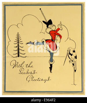 1930s Scheda di Natale Foto Stock