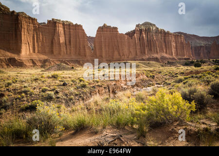 Valle della cattedrale, Capitol Reef National Park nello Utah. Foto Stock