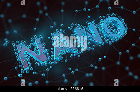 Nano tecnologia concetto illustrazione dello sfondo Foto Stock