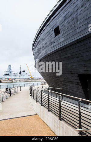 Il Mary Rose Museum, Portsmouth, Inghilterra, Regno Unito. Foto Stock