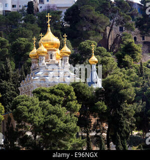Maria Maddalena Convento sul Monte degli Ulivi, Gerusalemme, Israele Foto Stock