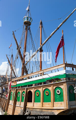 Matthew è una replica di una caravella navigato da John Cabot nel 1497 da Bristol al Nord America. Foto Stock