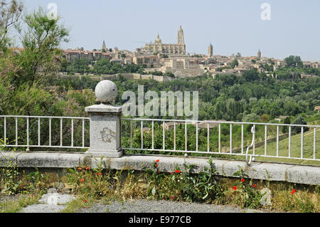Cityscape, Segovia, Spagna Foto Stock