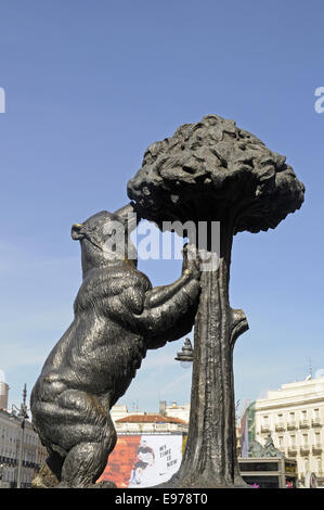 Piazza Puerta del Sol di Madrid, Spagna Foto Stock