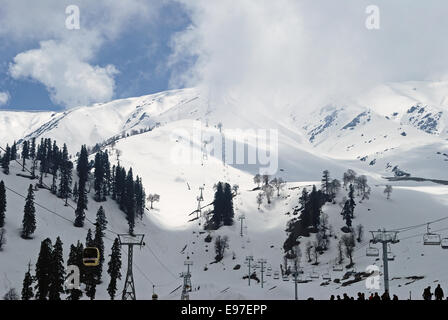 Coperta di neve Himalaya come visto da gulmarg kashmir india Foto Stock