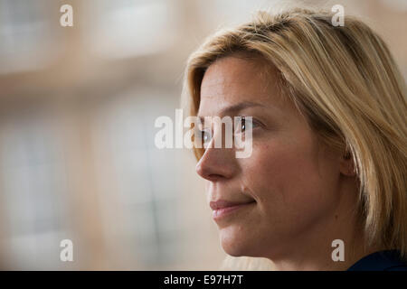 Dea Brøvig, norvegese autore al Edinburgh International Book Festival 2014. Edimburgo, Scozia. Il 16 agosto 2014 Foto Stock