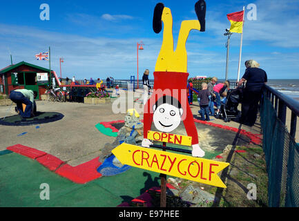 Mablethorpe crazy golf. Lincolnshire Foto Stock