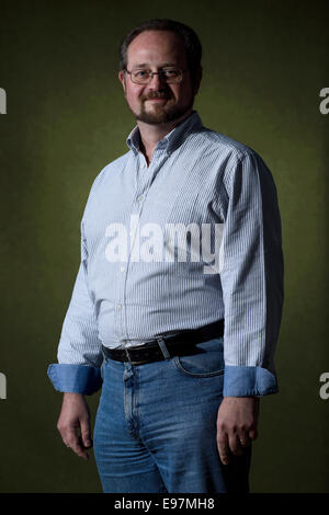 Scrittore scozzese Stuart MacBride appare in Edinburgh International Book Festival. Foto Stock