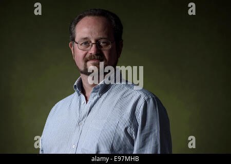 Scrittore scozzese Stuart MacBride appare in Edinburgh International Book Festival. Foto Stock