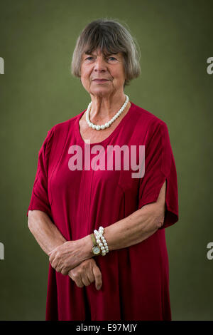 Romanziere inglese, biografo e critico, Dame Margaret Drabble, Lady Holroyd DBE FRSL, a Edinburgh Book Festival. Foto Stock