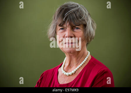 Romanziere inglese, biografo e critico, Dame Margaret Drabble, Lady Holroyd DBE FRSL, a Edinburgh Book Festival. Foto Stock