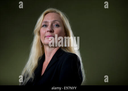 Autore Nicola appare bianco al Edinburgh International Book Festival. Foto Stock