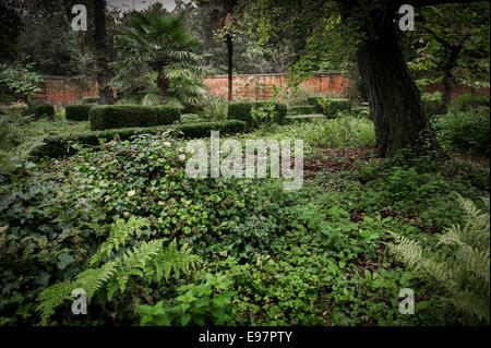 La ricoperta e walled garden a Warley posto in Essex. Il giardino della casa dei horticulturalist Miss Ellen Wilmott. Foto Stock