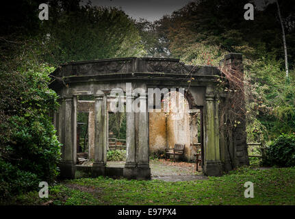 I resti del conservatorio di Warley posto in Essex. Il giardino della casa dei horticulturalist Miss Ellen Willmott. Foto Stock