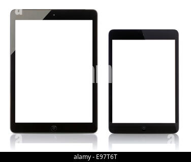 Apple aria iPad Wi-Fi + cellulari con schermo vuoto. iPad è una compressa prodotta da Apple Inc Foto Stock