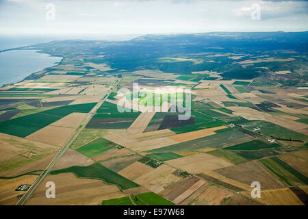 Vista aerea, lago di Lesina, gargano, provincia di Foggia, Puglia, Italia, Europa Foto Stock