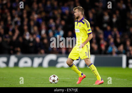 Londra, Regno Unito. Xxi oct, 2014. Champions League. Chelsea rispetto a Maribor. Maribor's Zeljko Filipovic in azione Credit: Azione Plus sport/Alamy Live News Foto Stock