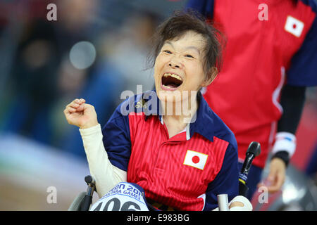 Incheon, Corea del Sud. Xxi oct, 2014. Yuko Matsumoto (JPN) Boccia : Individuali misti BC1 a palestra di Namdong durante il 2014 Incheon Asian Para giochi in Incheon, Corea del Sud . © Giovanni Osada AFLO/sport/Alamy Live News Foto Stock