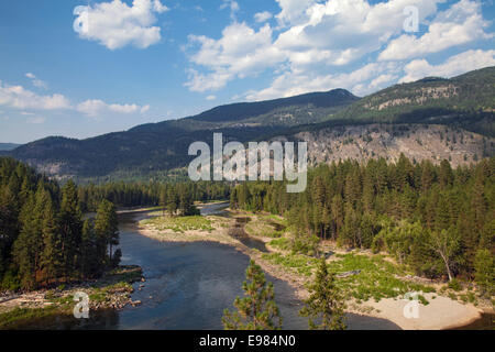 Kettle River vicino USA/ i confini del Canada. La British Columbia, Canada Foto Stock