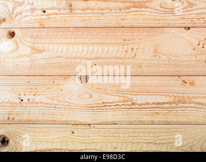 Close-up di un vuoto di legno rustico superficie, ripresa dall'alto Foto Stock