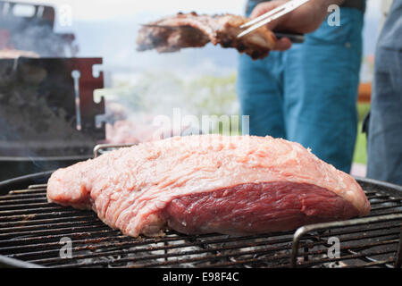 Picanha sulla griglia. Laveno, Varese. Italia Foto Stock