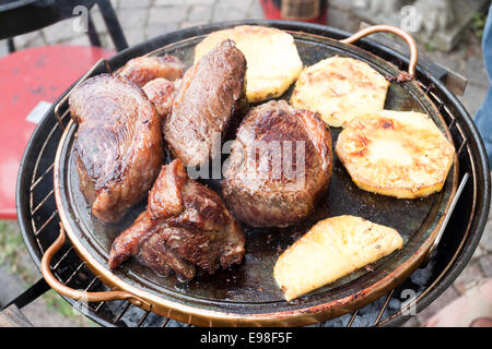 Picanha sulla griglia. Laveno, Varese. Italia Foto Stock