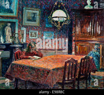 Sous la Lampe - sotto la lampada 1904 Henri Lebasque 1865-1937 Francia - Francese Foto Stock