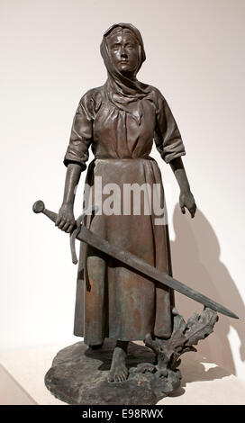 Statua di Giovanna d Arco ( Jeanne d'Arc ) 1907 Jules Antoine Carl 1863-1944 Francia francese ( Giovanna d Arco 1412 -1431 - La cameriera di Orléans - Anglo French centinaia di anni di guerra ) Foto Stock